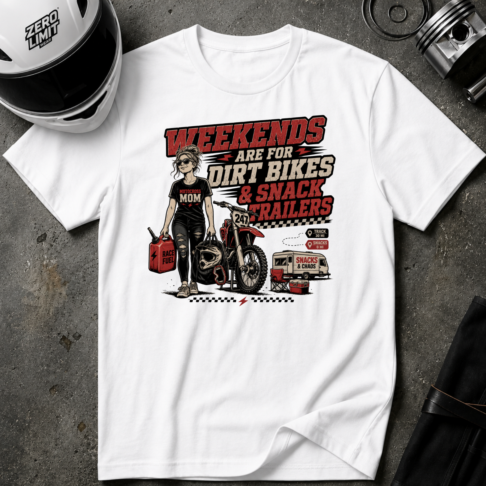 Weekends Are For Dirt Bikes & Snack Trailers T-Shirt