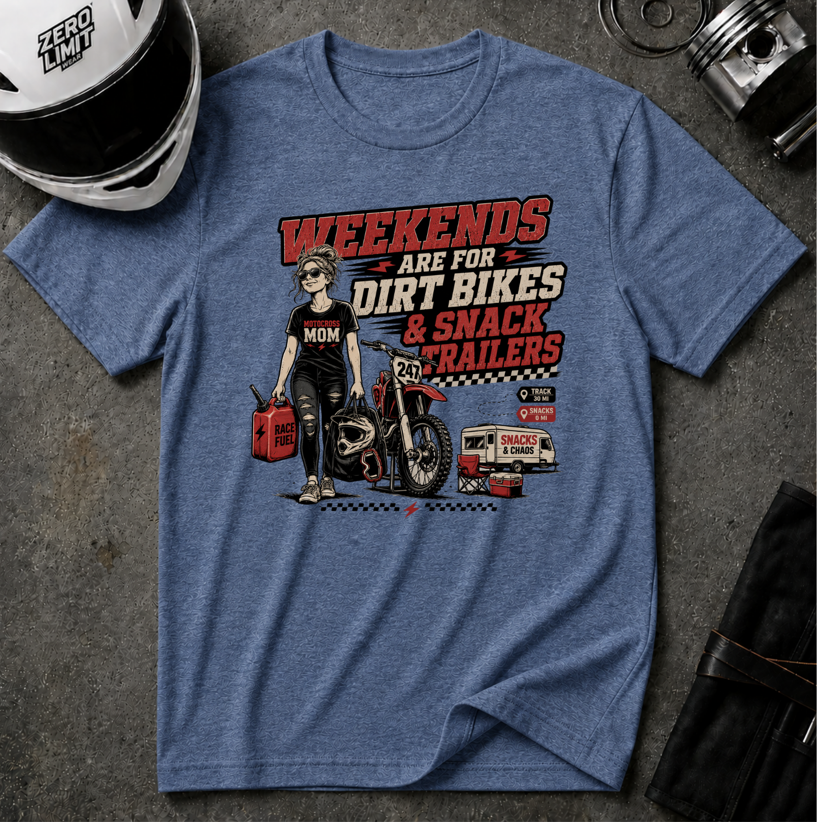 Weekends Are For Dirt Bikes & Snack Trailers T-Shirt