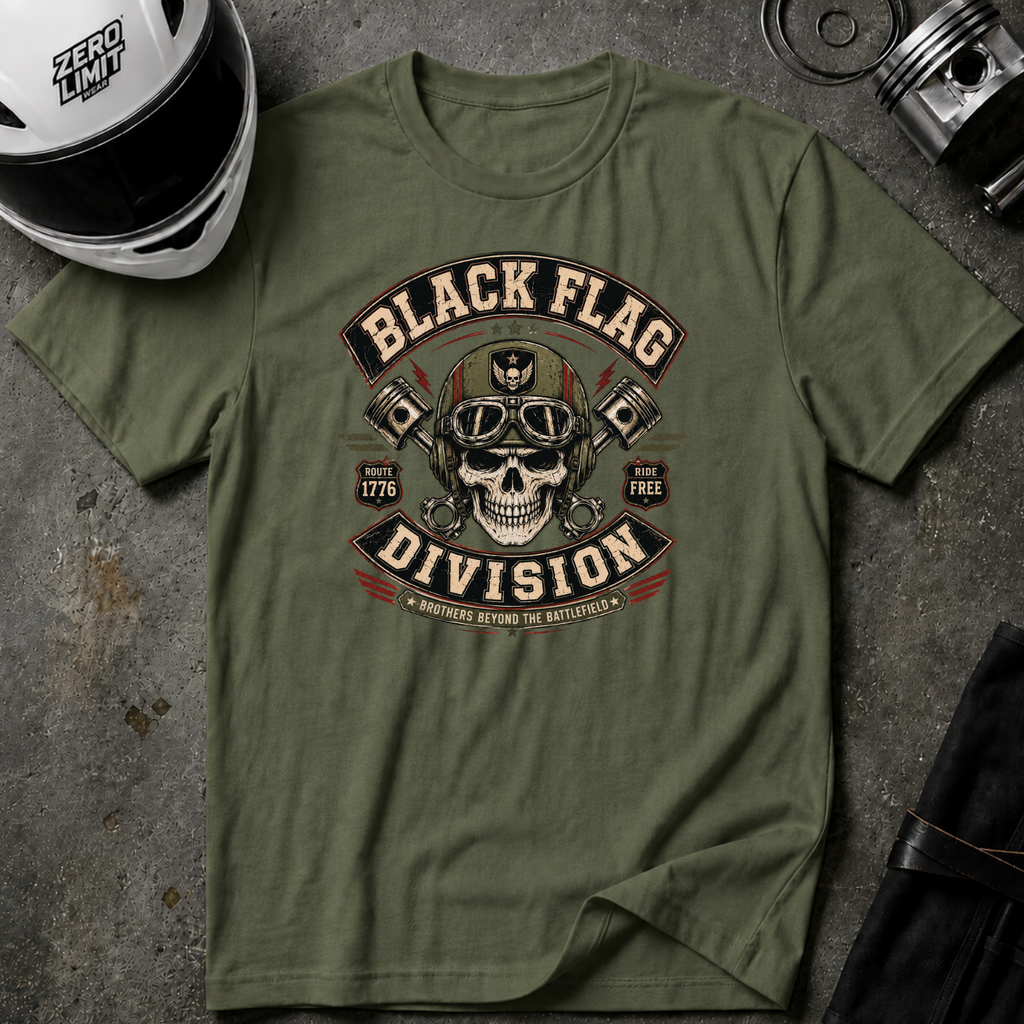 Black Flag Division Skull T-Shirt