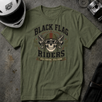 Black Flag Riders Skull T-Shirt