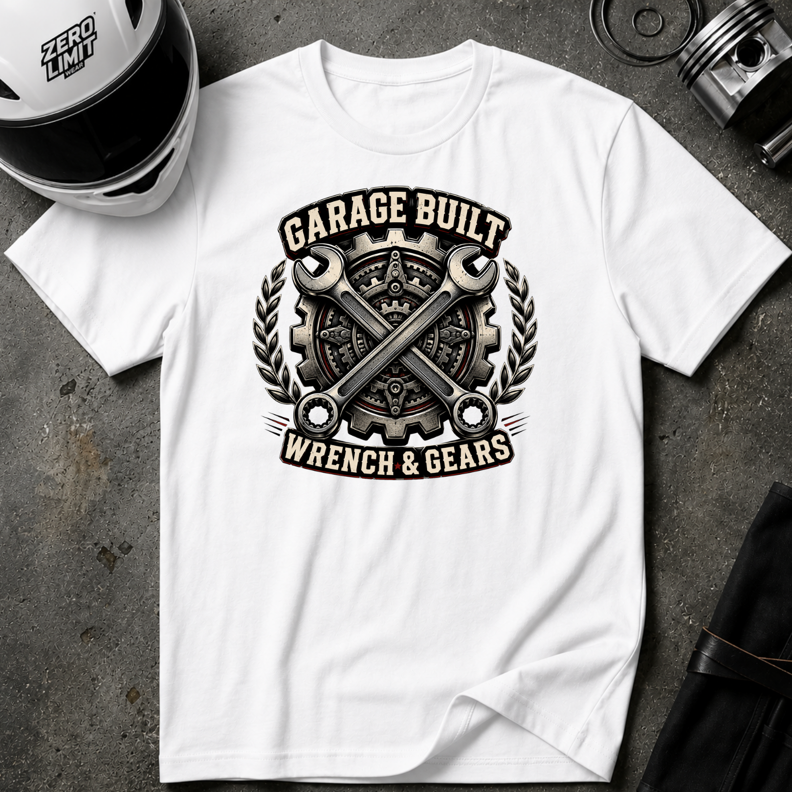 Garage Built Wrench & Gears T-Shirt
