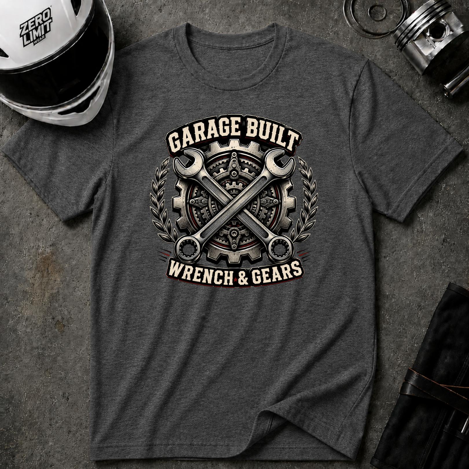 Garage Built Wrench & Gears T-Shirt
