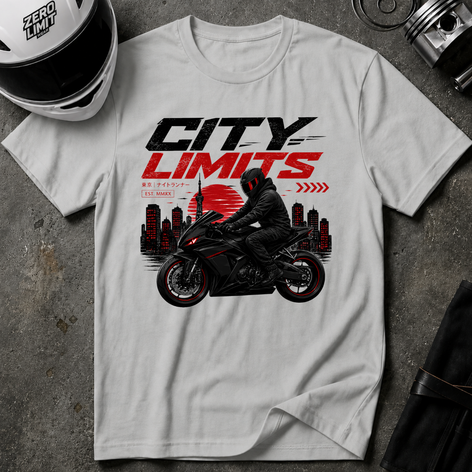 City Limits Motorcycle T‑Shirt