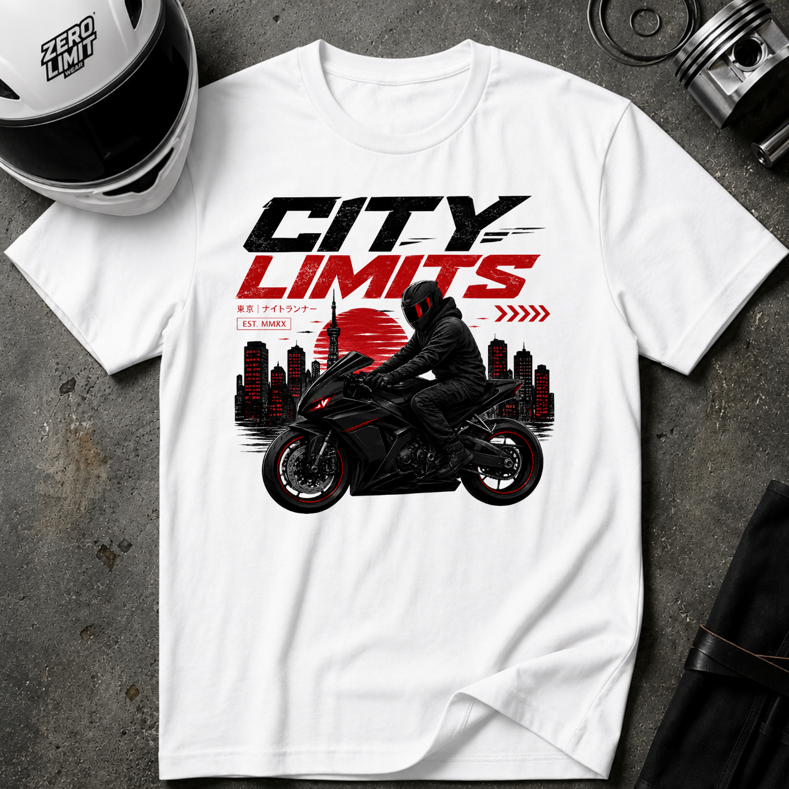 City Limits Motorcycle T‑Shirt