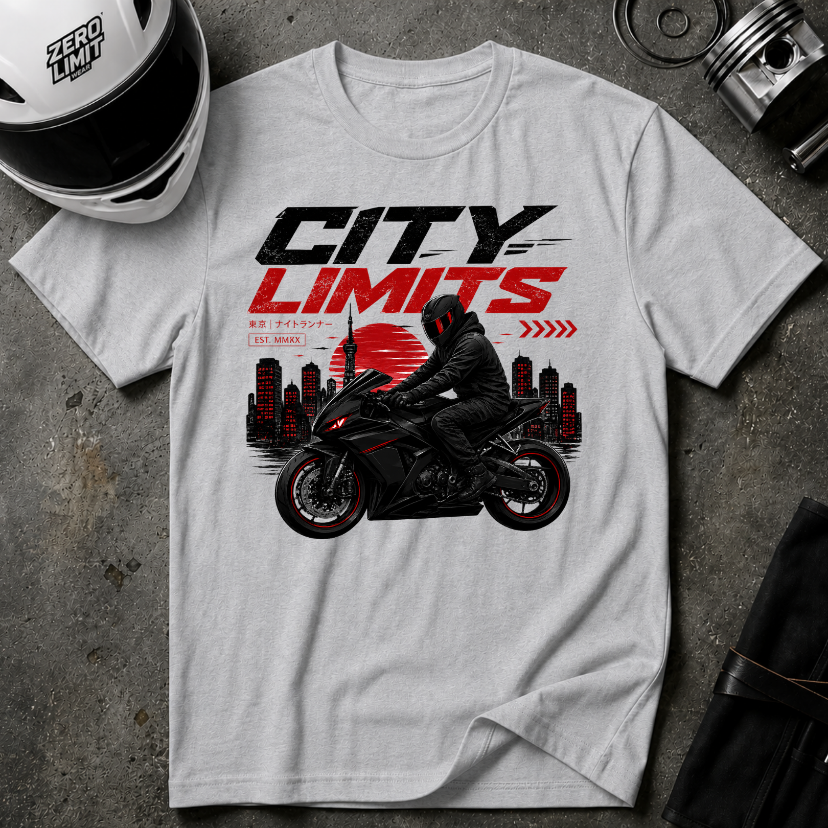 City Limits Motorcycle T‑Shirt