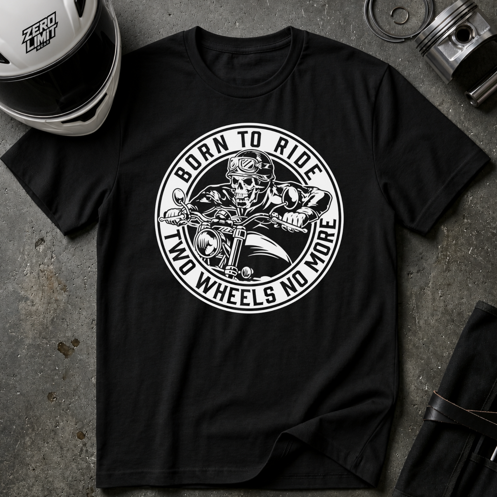 BORN TO RIDE TWO WHEELS, NO MORE T-Shirt