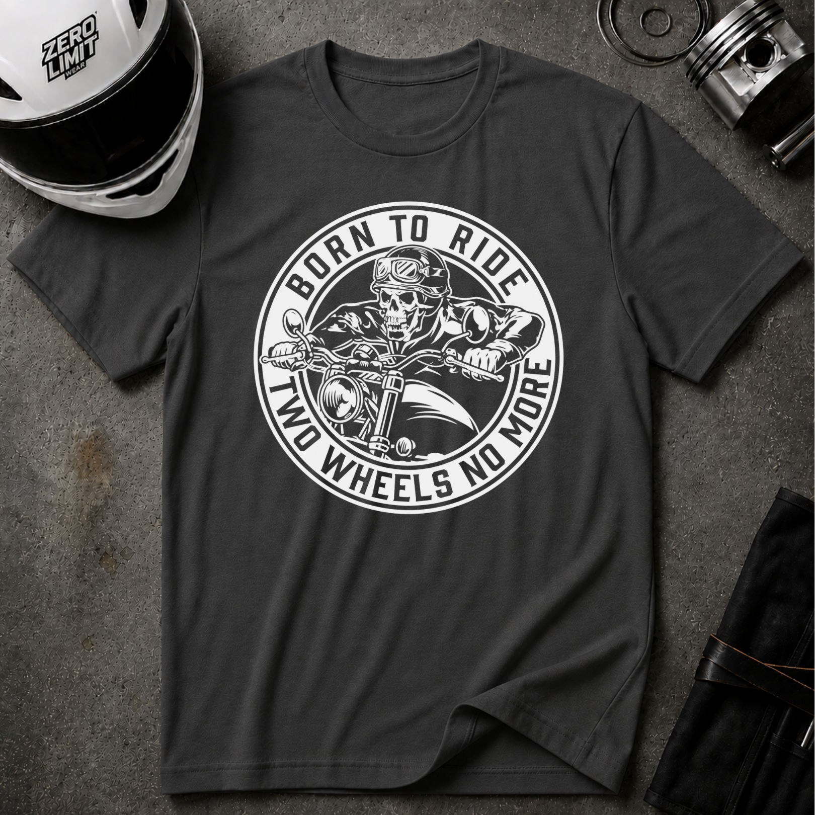 BORN TO RIDE TWO WHEELS, NO MORE T-Shirt