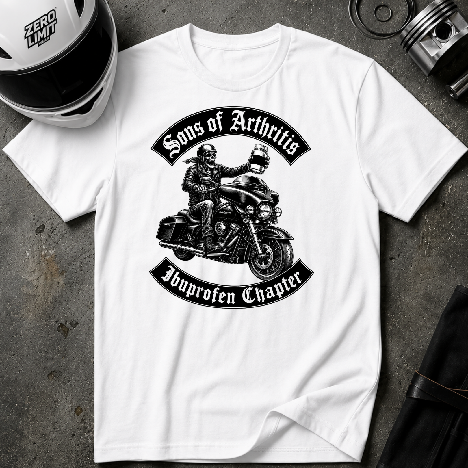 SONS OF ARTHRITIS IBUPROFEN CHAPTER T-SHIRT
