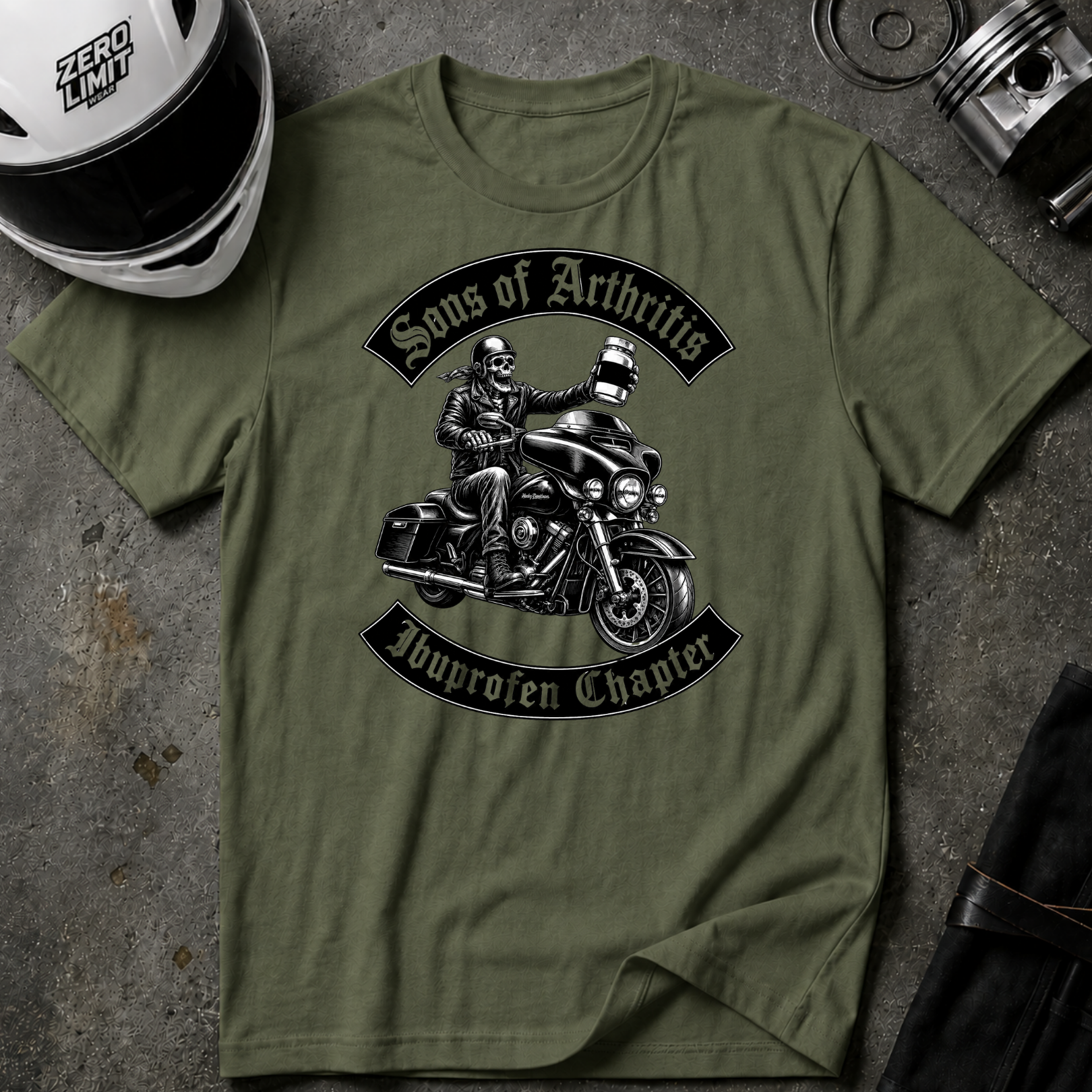 SONS OF ARTHRITIS IBUPROFEN CHAPTER T-SHIRT