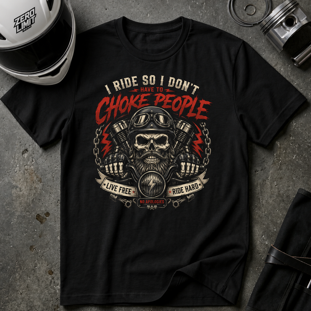 I Ride So I Don't Choke People T-Shirt