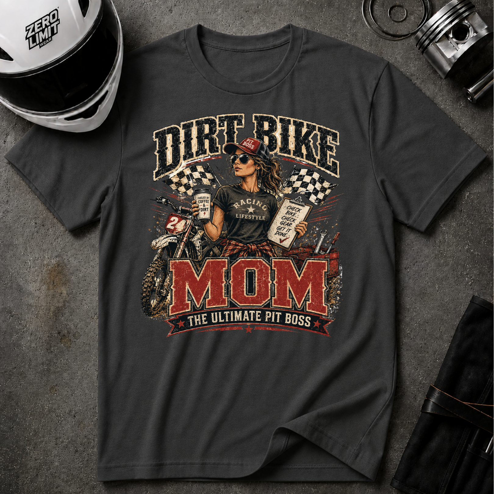 DIRT BIKE MOM T-SHIRT
