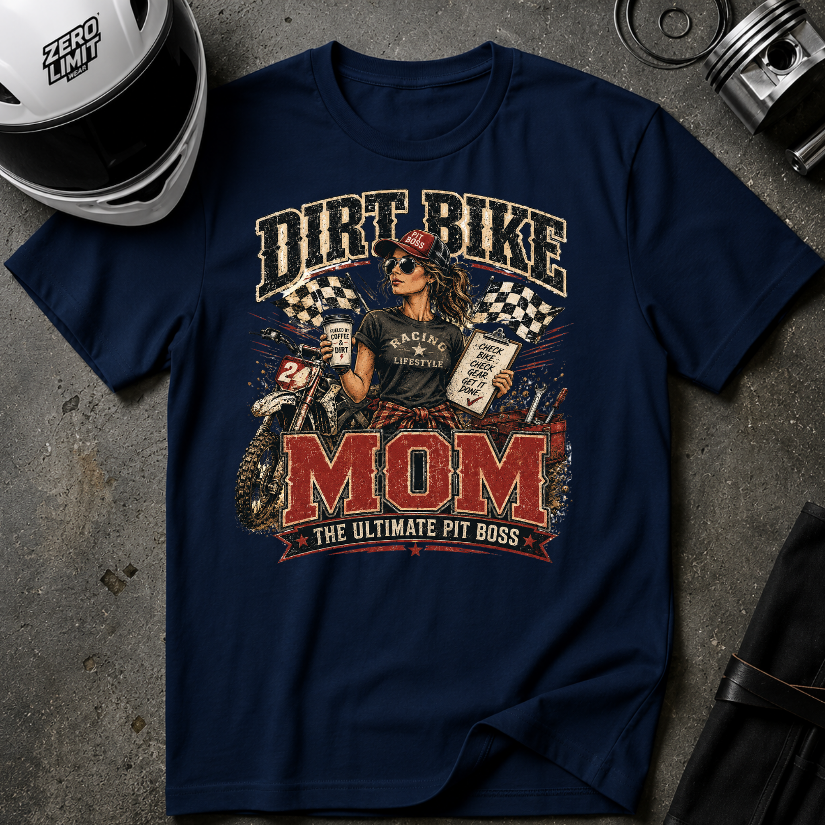 DIRT BIKE MOM T-SHIRT