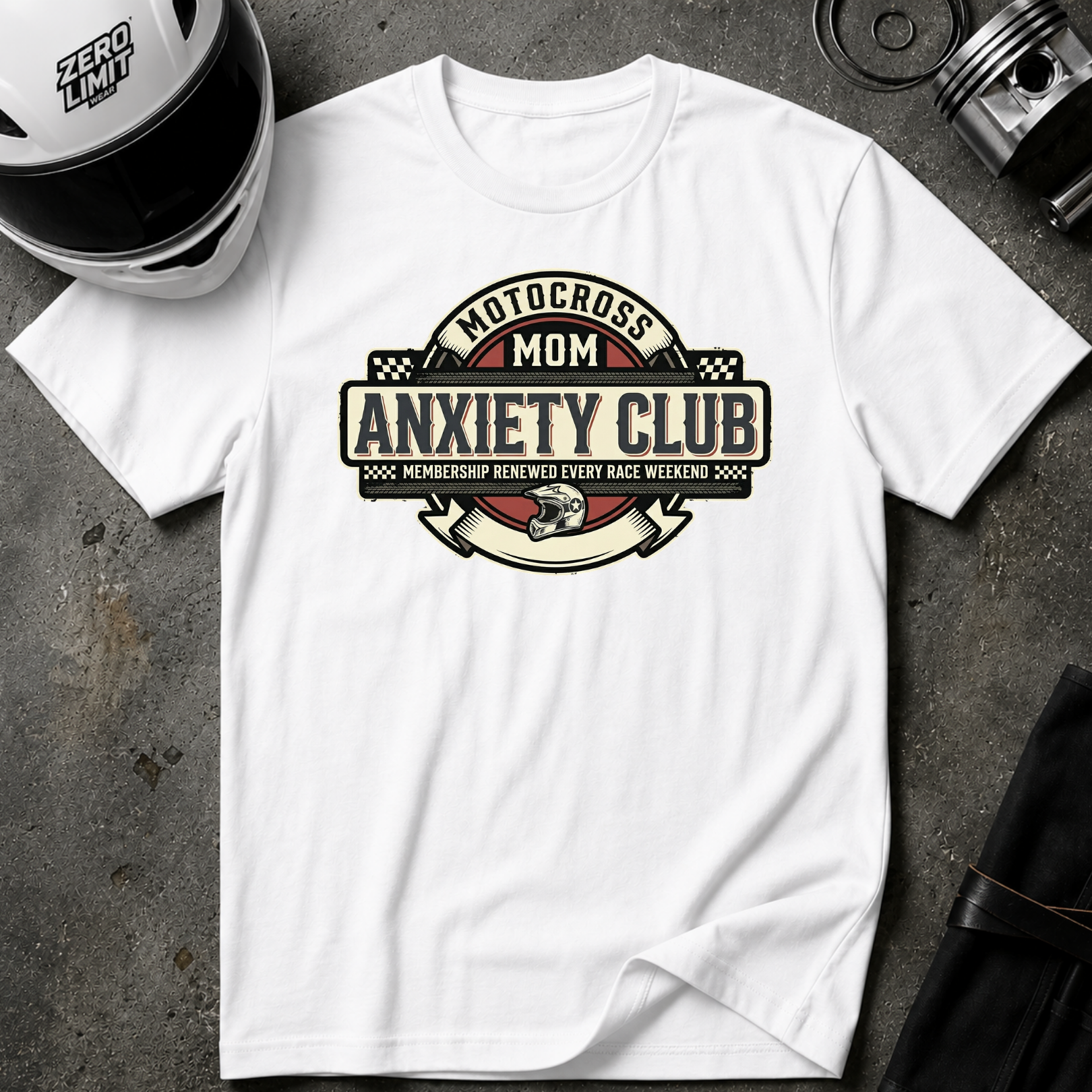 MOTOCROSS MOM ANXIETY CLUB T-SHIRT