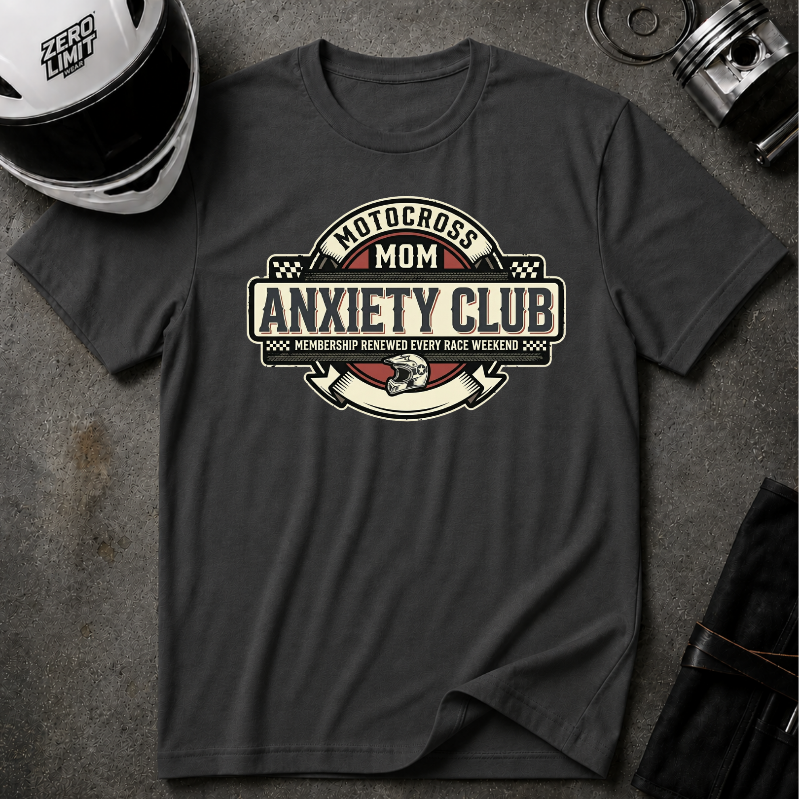 MOTOCROSS MOM ANXIETY CLUB T-SHIRT