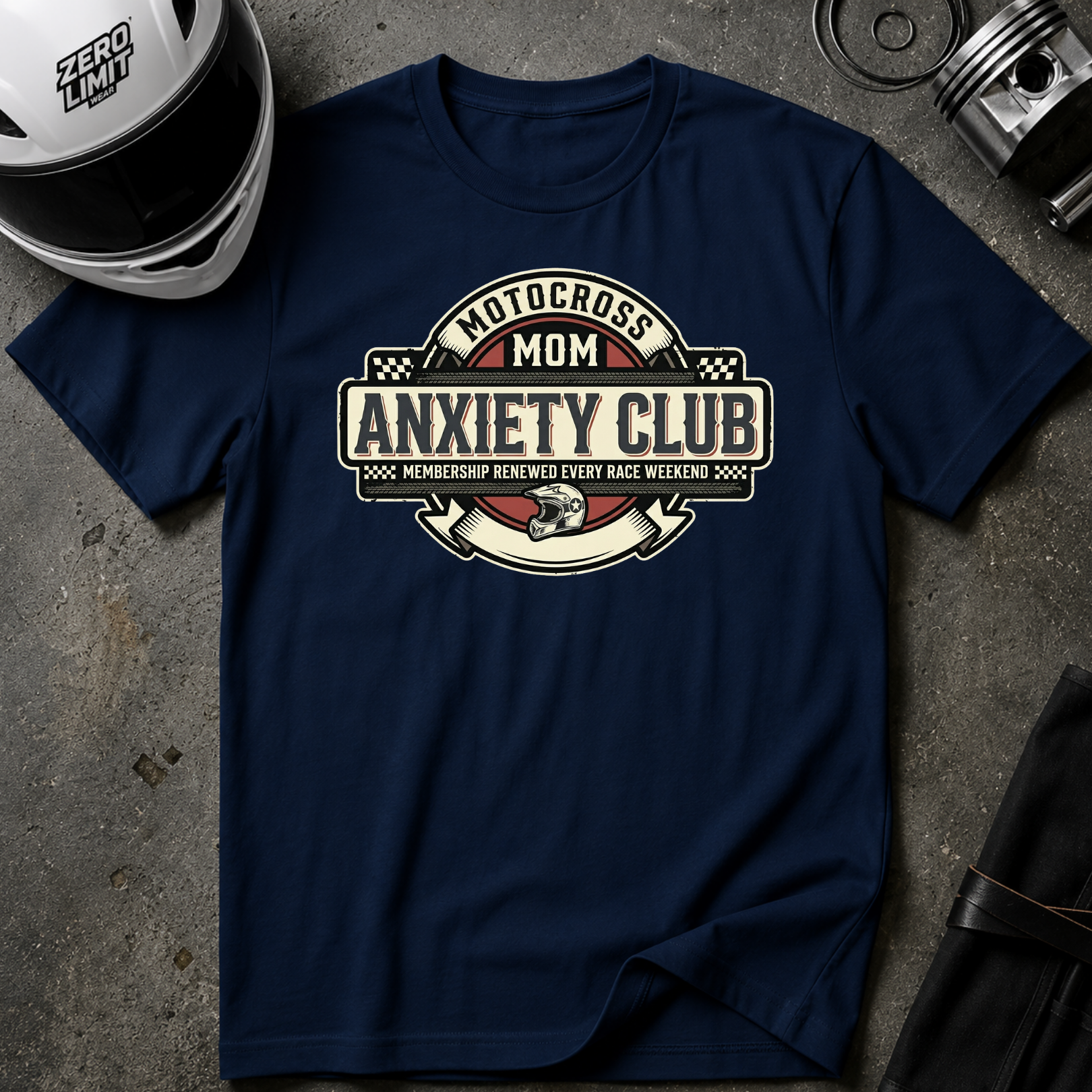 MOTOCROSS MOM ANXIETY CLUB T-SHIRT