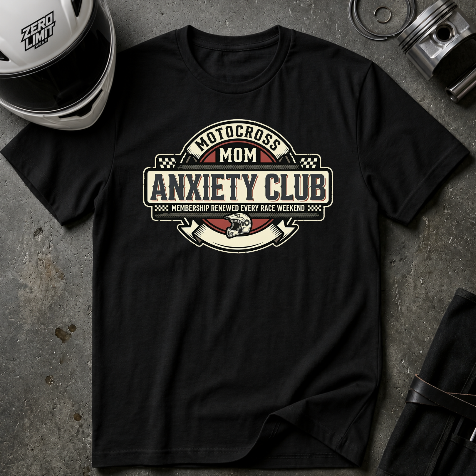 MOTOCROSS MOM ANXIETY CLUB T-SHIRT