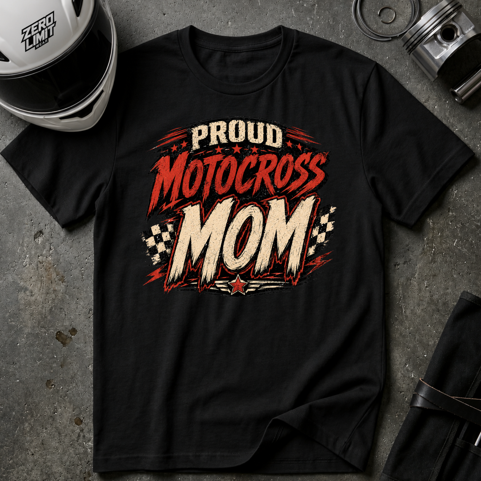 PROUD MOTOCROSS MOM T-SHIRT