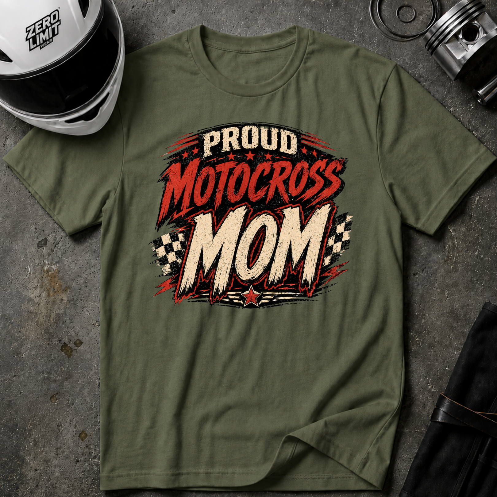 PROUD MOTOCROSS MOM T-SHIRT