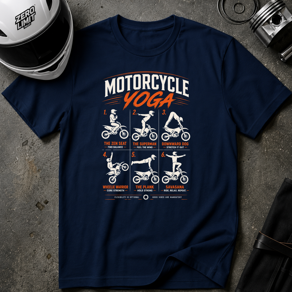 MOTORCYCLE YOGA T-SHIRT