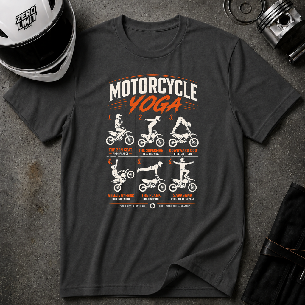 MOTORCYCLE YOGA T-SHIRT