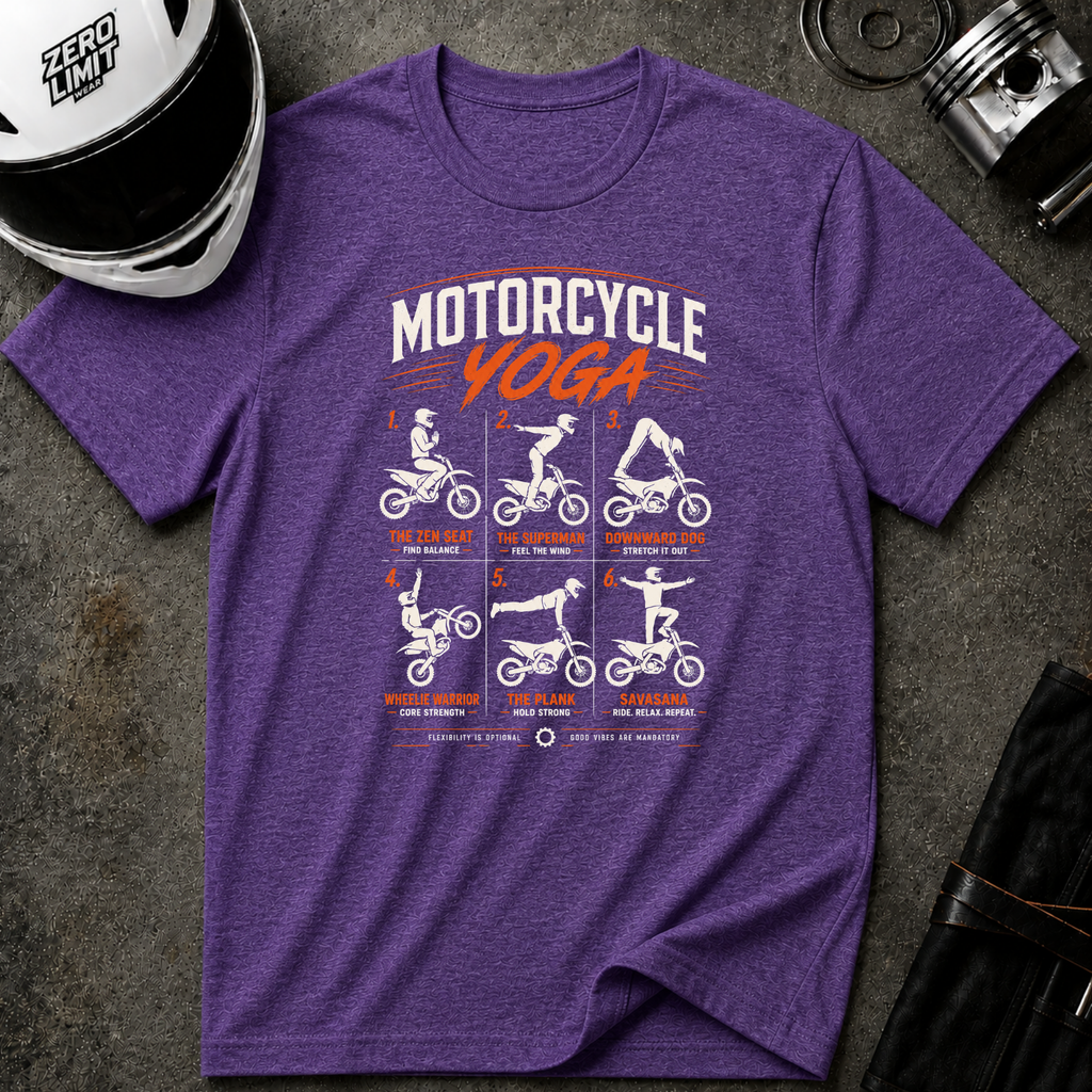 MOTORCYCLE YOGA T-SHIRT