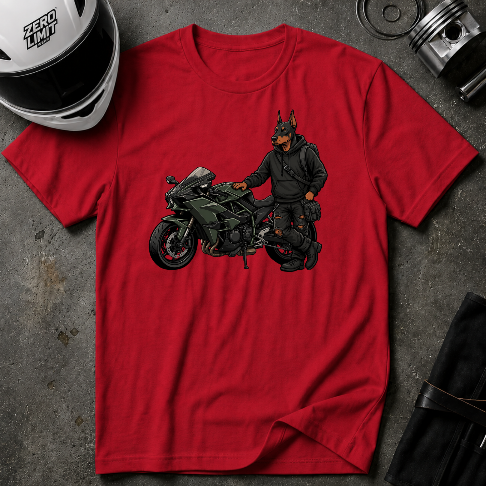 DOBERMANN RIDER T-SHIRT