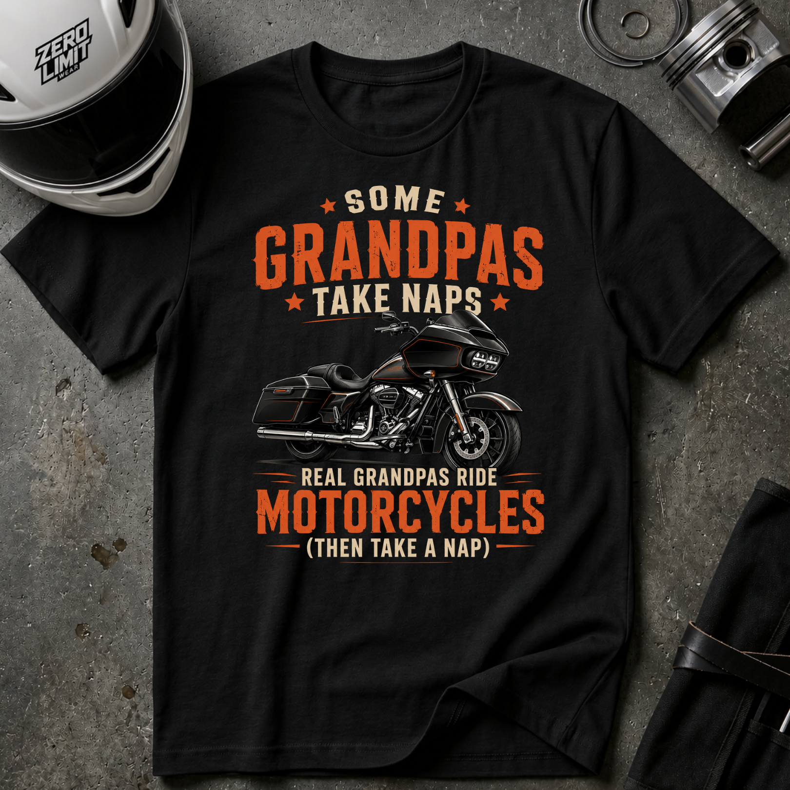 MOTORCYCLE GRANDPAS T-SHIRT