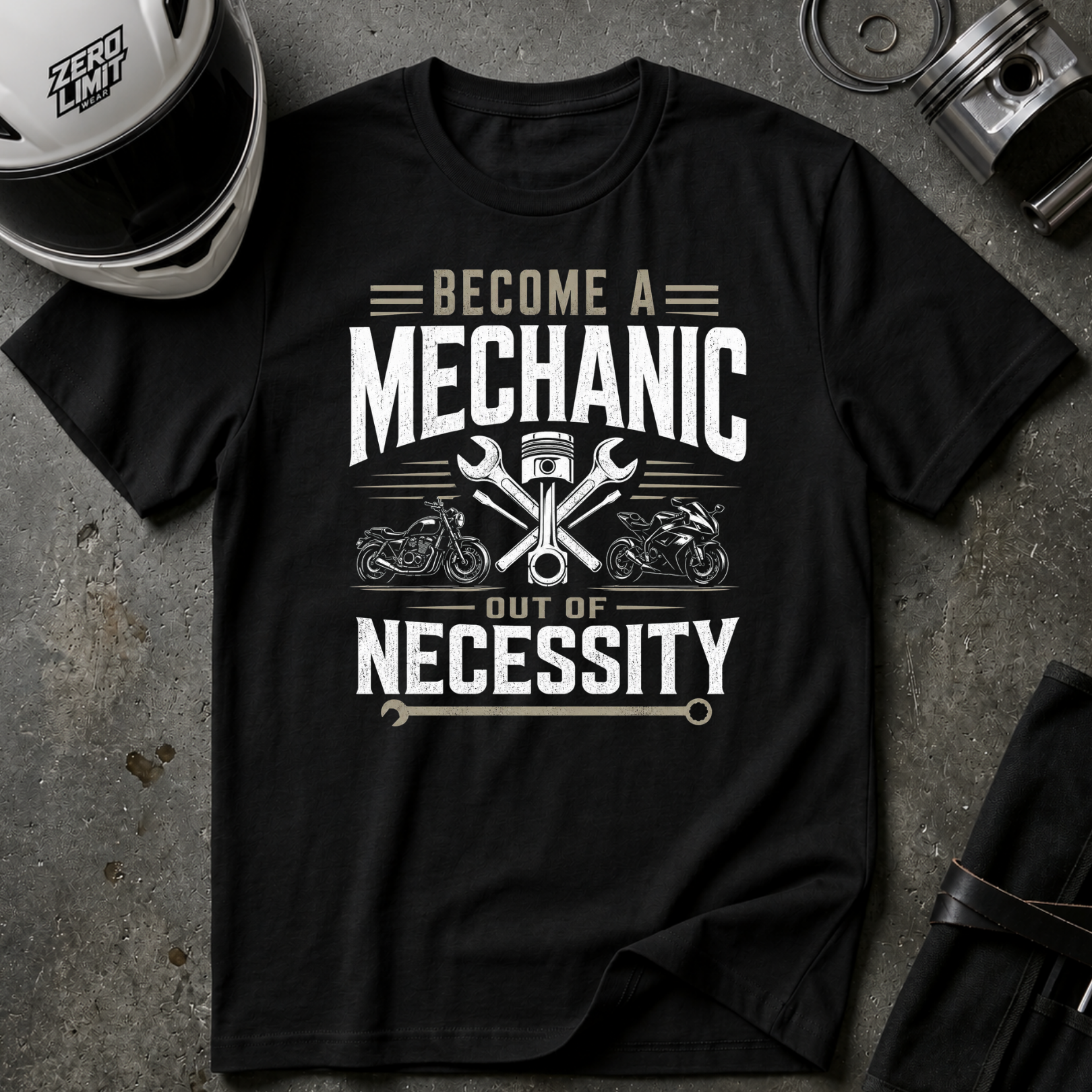 MECHANIC OUT OF NECESSITY T-SHIRT