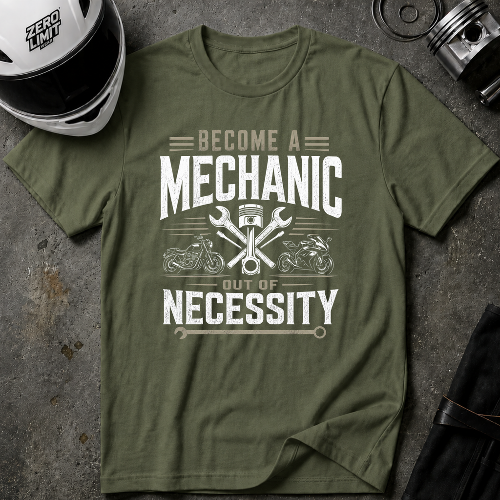 MECHANIC OUT OF NECESSITY T-SHIRT