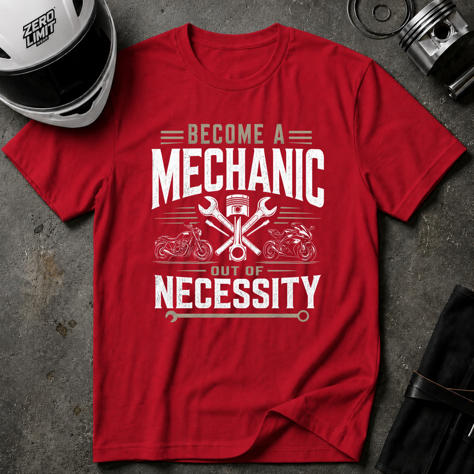 MECHANIC OUT OF NECESSITY T-SHIRT