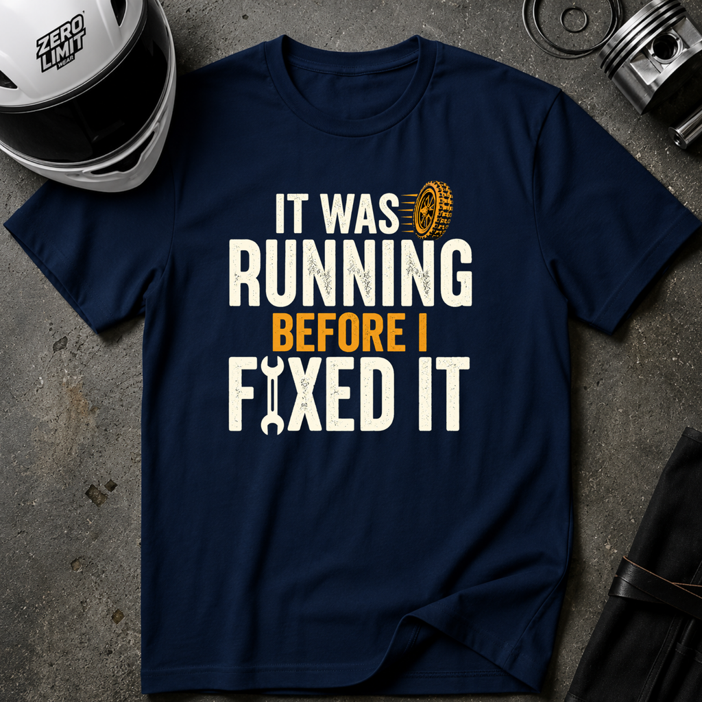 WAS RUNNING BEFORE FIXING T-SHIRT
