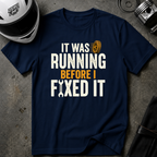 WAS RUNNING BEFORE FIXING T-SHIRT