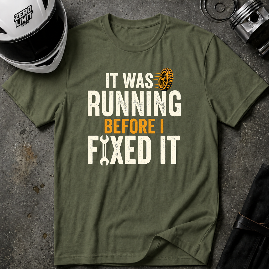 WAS RUNNING BEFORE FIXING T-SHIRT