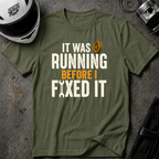 WAS RUNNING BEFORE FIXING T-SHIRT