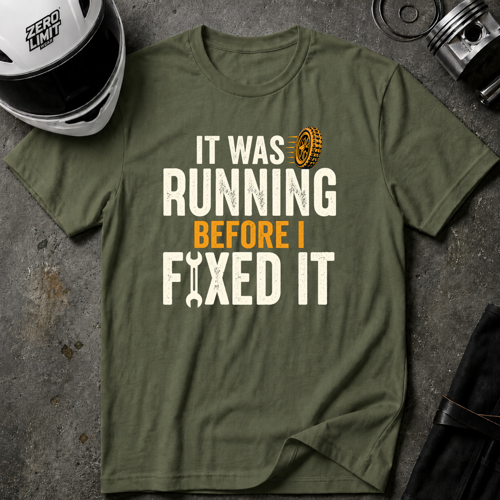 WAS RUNNING BEFORE FIXING T-SHIRT