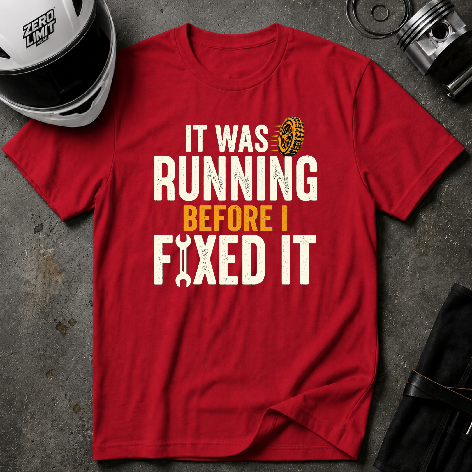 WAS RUNNING BEFORE FIXING T-SHIRT