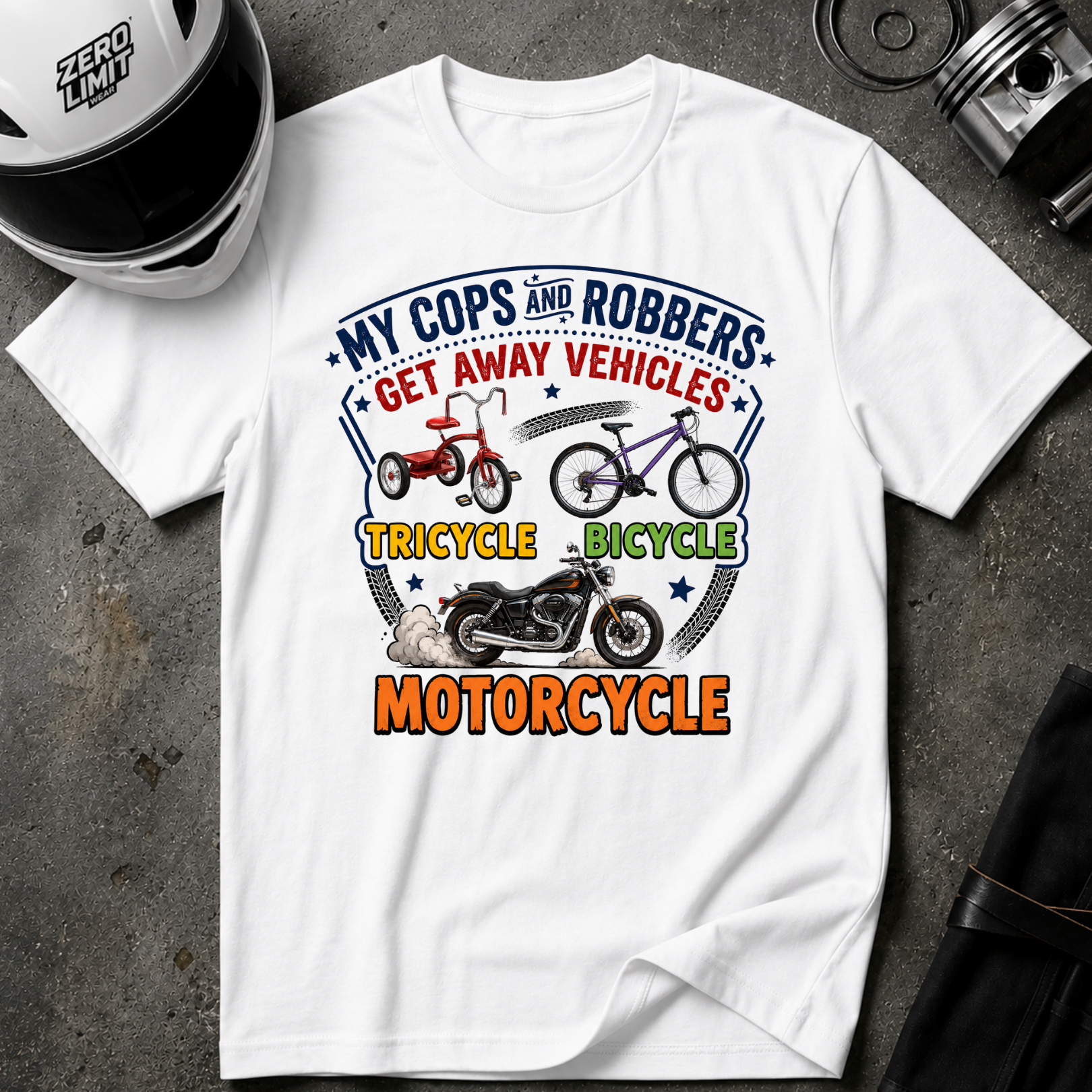 GET AWAY VEHICLES T-SHIRT
