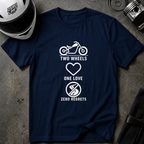 2 WHEELS, 1 LOVE, 0 REGRETS T-SHIRT