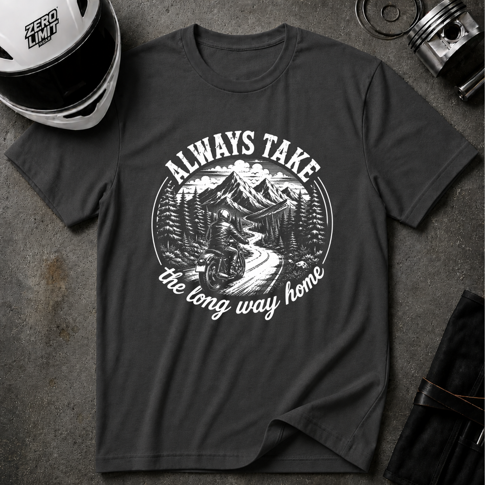ALWAYS THE LONG WAY HOME T-SHIRT