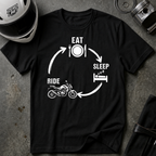 EAT, SLEEP, RIDE STREET T-SHIRT