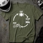 EAT, SLEEP, RIDE STREET T-SHIRT