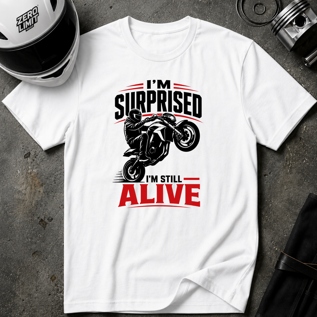 SURPRISED TO BE ALIVE T-SHIRT