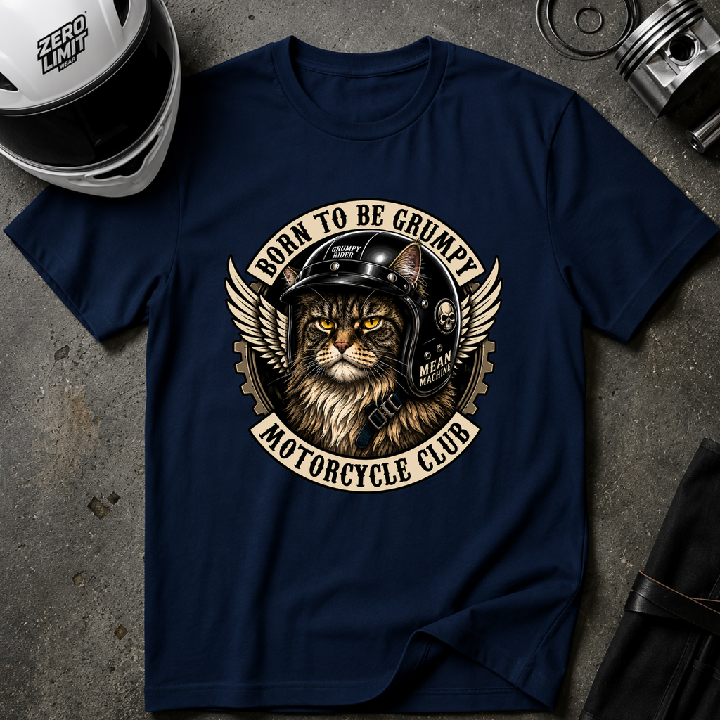 GRUMPY MAINE COON RIDER T-SHIRT