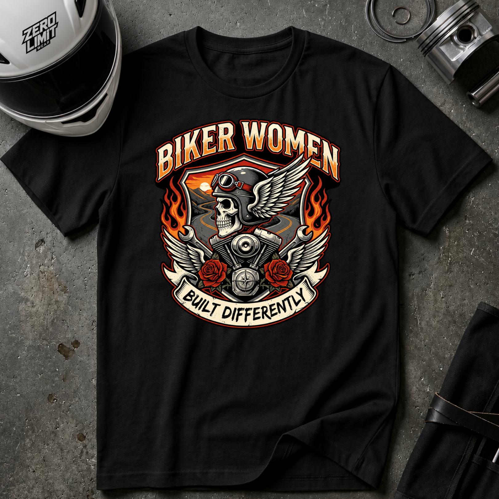 BIKER WOMEN T-SHIRT