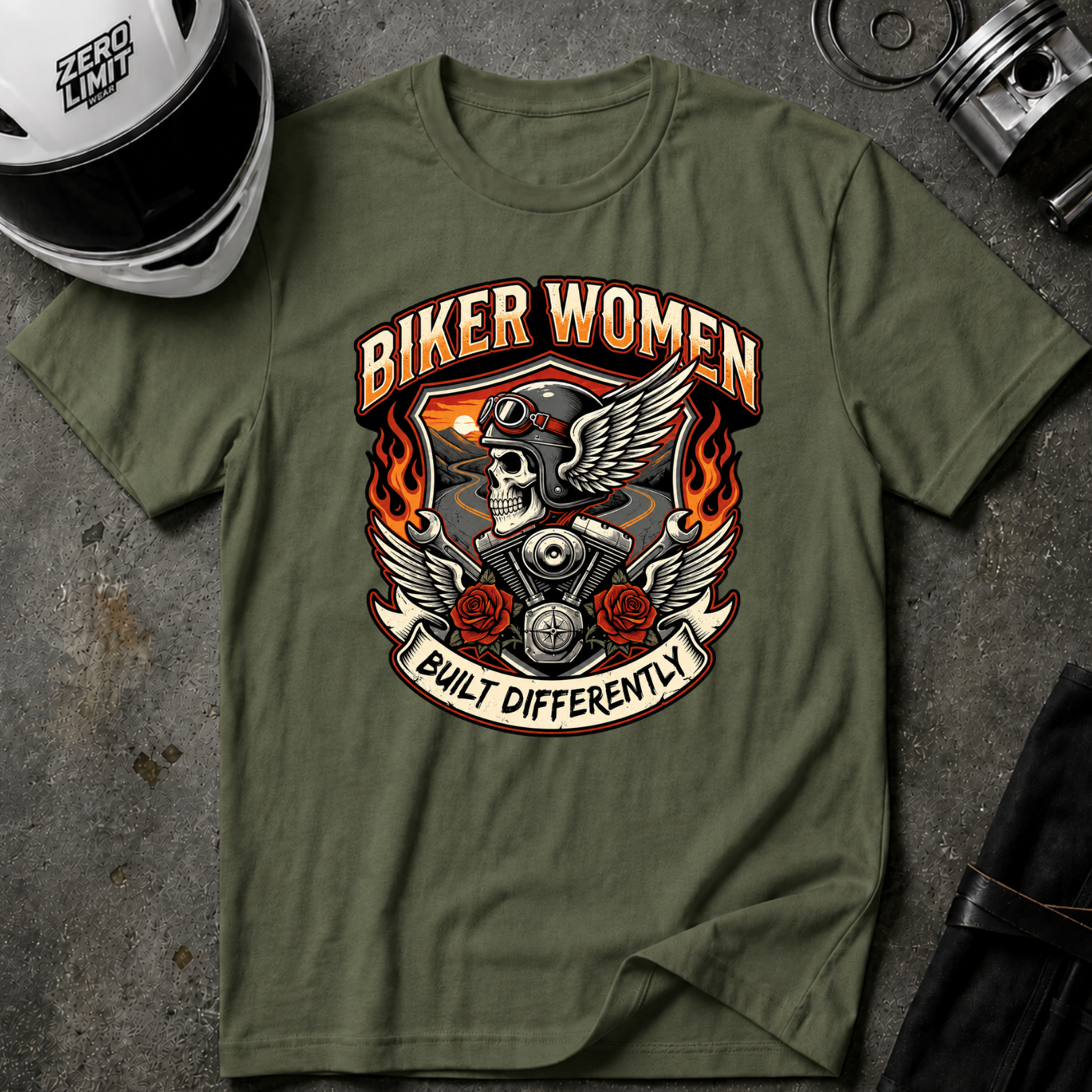 BIKER WOMEN T-SHIRT