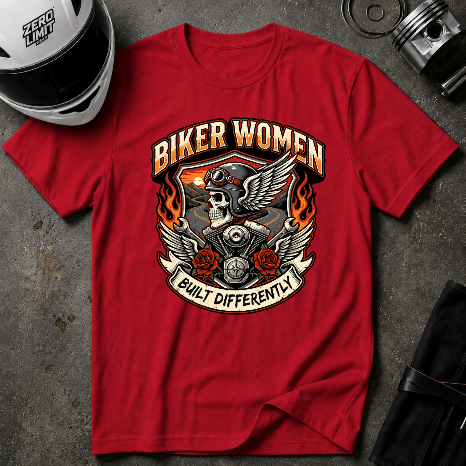 BIKER WOMEN T-SHIRT