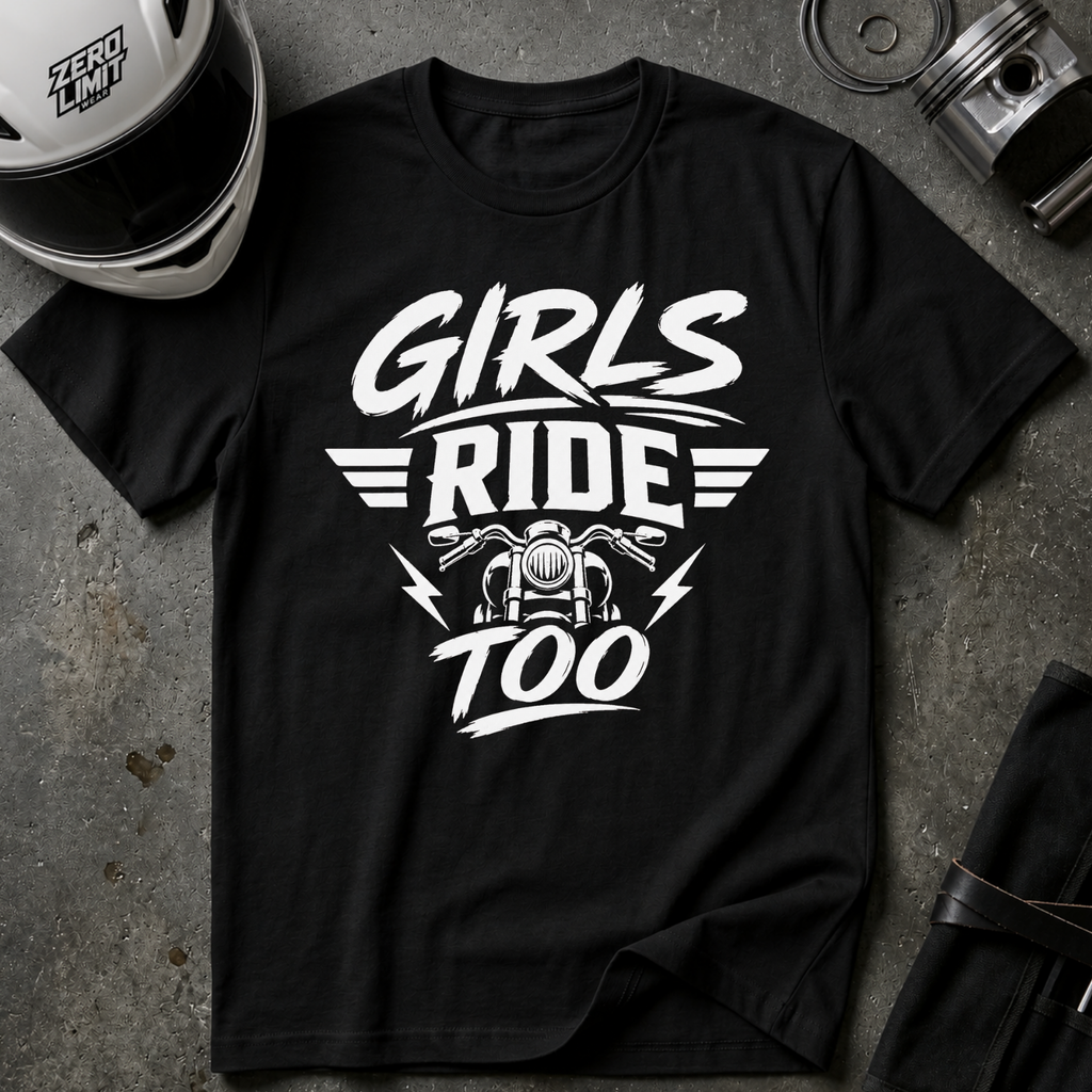 GIRLS RIDE TOO T-SHIRT