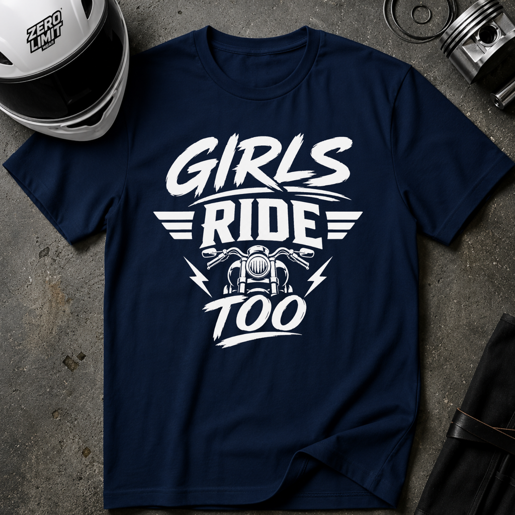 GIRLS RIDE TOO T-SHIRT