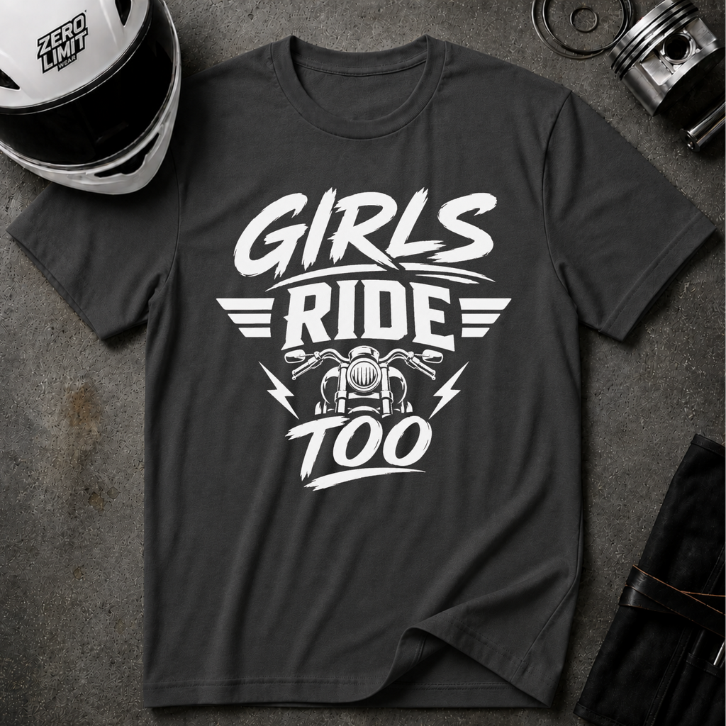 GIRLS RIDE TOO T-SHIRT