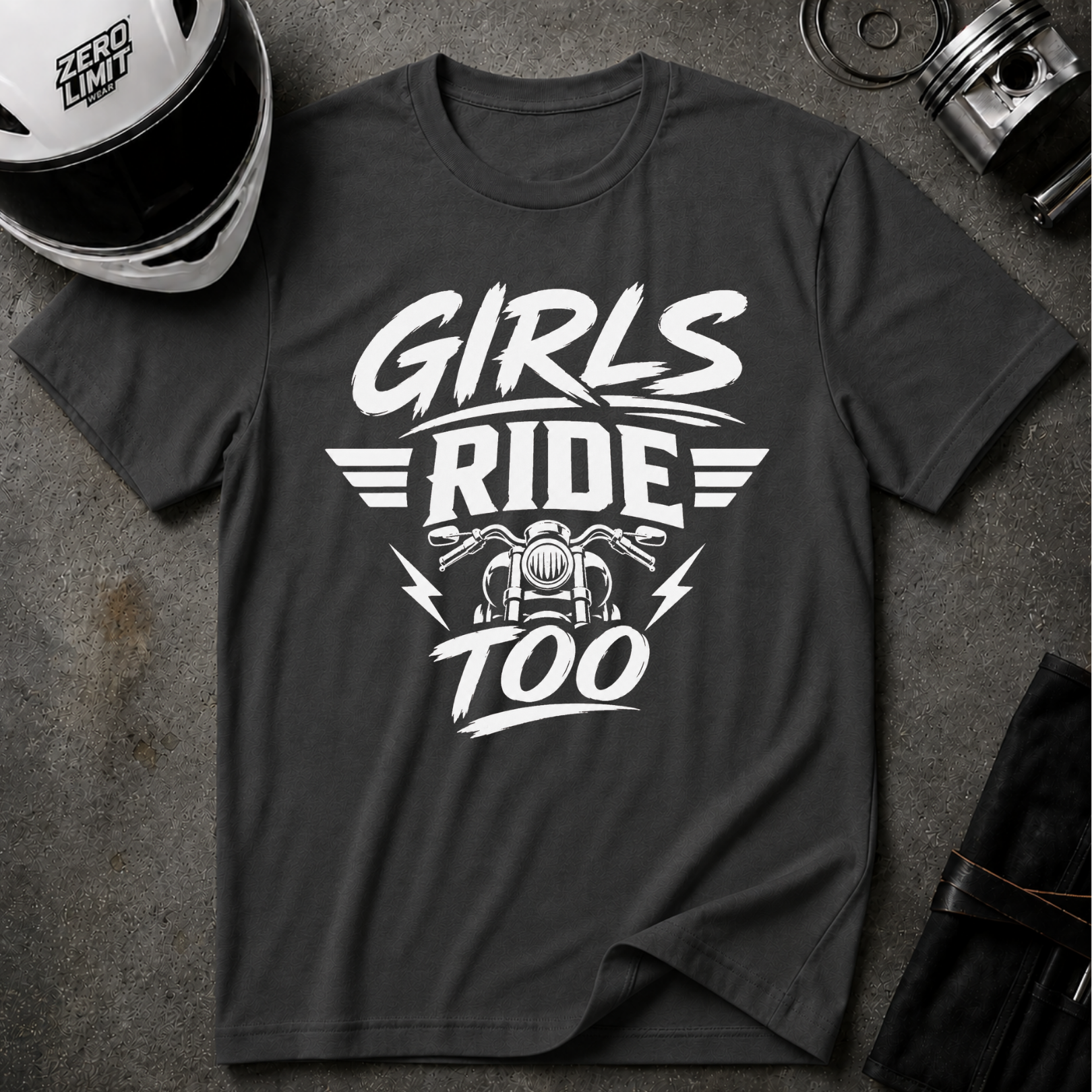 GIRLS RIDE TOO T-SHIRT